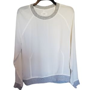 3/$15 Lou & Grey Sheer Long Sleeve Oversized Blouse Size Small